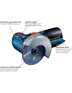 Amoladora Angular Bosch GWS12V-30 12V 3 Pulgadas Ergonómica 2