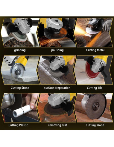 Amoladora Angular Inalámbrica LEZZYRUCK 20V 10000RPM Sin Batería