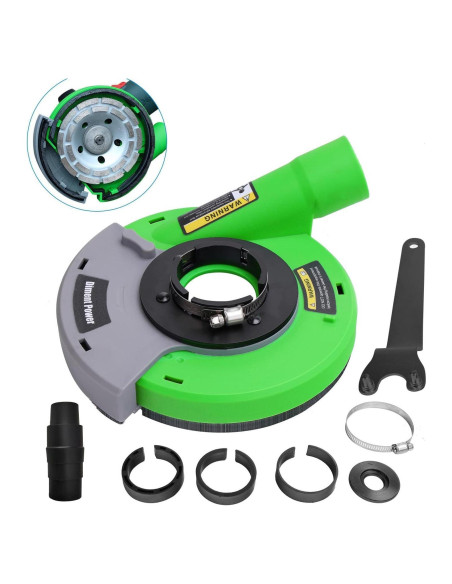 Shroud de Polvo Diment Power para Amoladora 125mm Verde