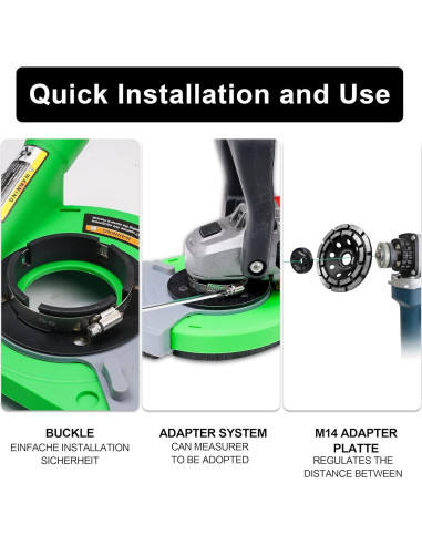 Shroud de Polvo Diment Power para Amoladora 125mm Verde