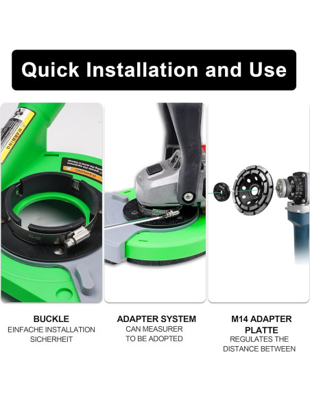 Shroud de Polvo Diment Power para Amoladora 125mm Verde