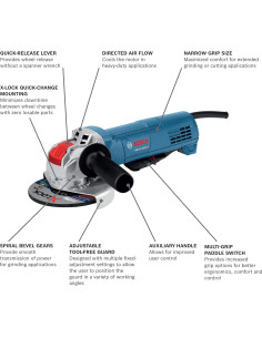 Amoladora Angular Bosch GWX10-45PE 4.5" X-LOCK Ergonómica 2
