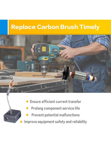 Cepillo de Carbón OURUI N257540 Compatible con Dewalt 4 Pcs