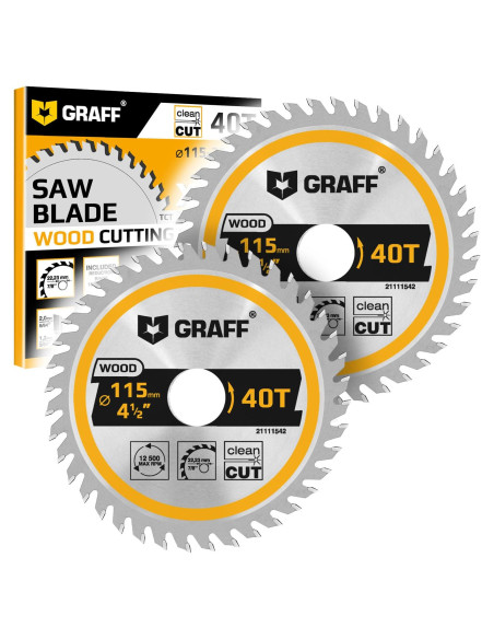 Disco de corte GRAFF 11,43 cm 40 dientes para madera