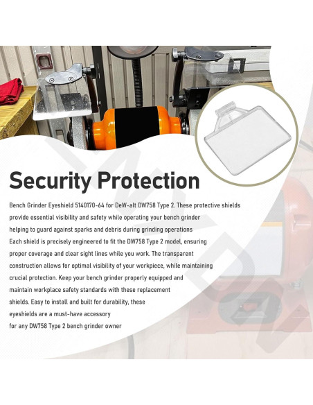 Paquete de 4 Pantallas Protectores DeWalt DW758 Tipo 2 Paquete de 4 Pantallas Protectores DeWalt DW758 Tipo 2