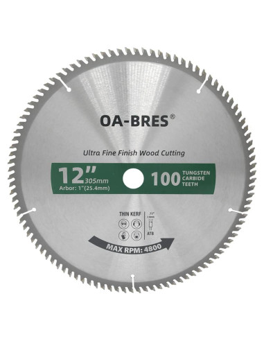 Hoja de sierra circular OA-BRES 30.48 cm 100 dientes ATB TCT