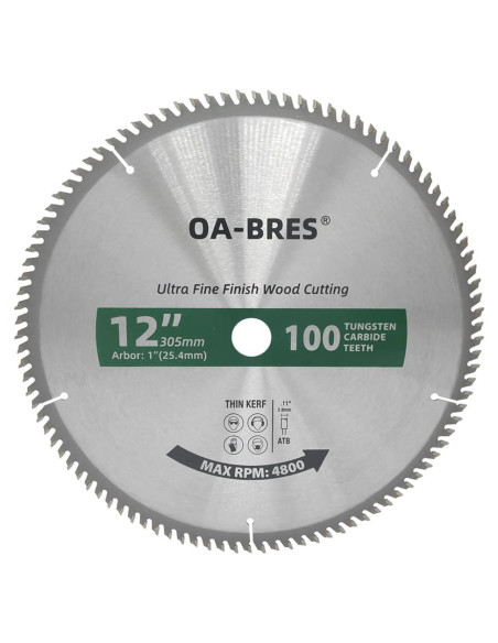 Hoja de sierra circular OA-BRES 30.48 cm 100 dientes ATB TCT