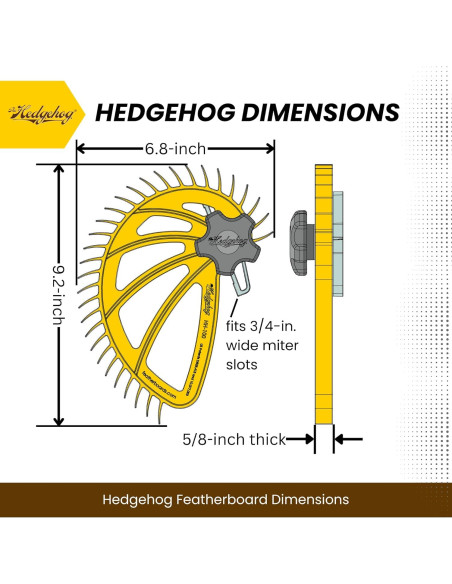 Tabla de Plumas Hedgehog para Sierra de Banco 20.32 cm Amarillo