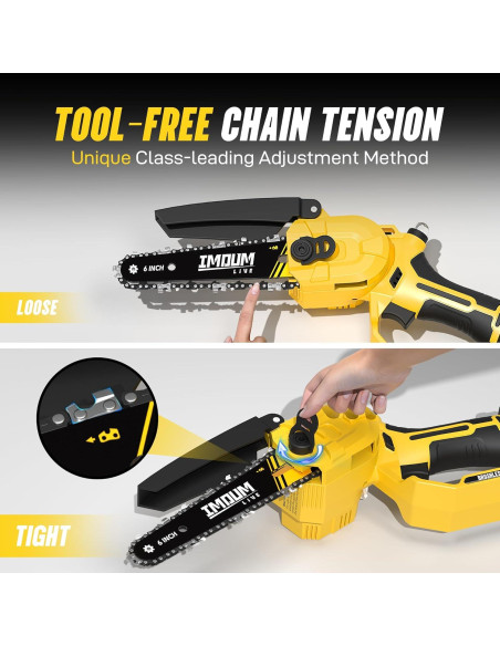 Motosierra Inalámbrica IMOUMLIVE 6" 700W 3.0Ah Poda Rápida