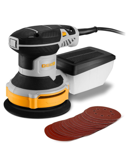Lijadora Orbital Eléctrica DEKOPRO 5" 6 Velocidades con Polvo