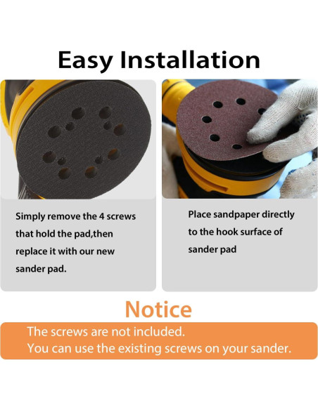 Almohadillas de Lijadora DeWalt 5" (12,7 cm) Paquete de 3