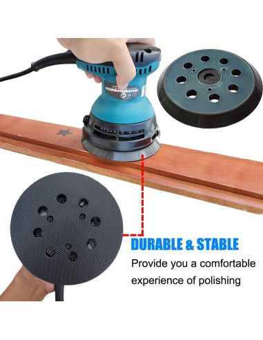 Almohadilla de Lijadora 12,7 cm Taokyid - 8 Agujeros