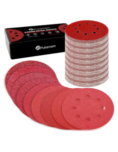 170 Piezas Discos de Lijado 5" Pukamam Granos Variados