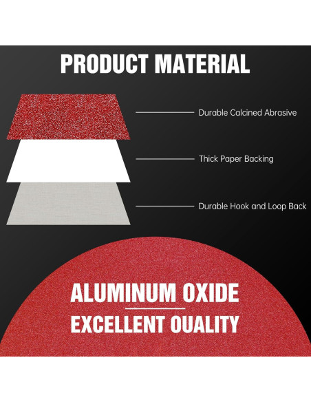 170 Piezas Discos de Lijado 5" Pukamam Granos Variados