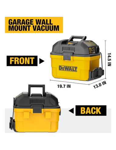 Aspiradora Húmeda Seca DEWALT DXV06G 6 Galones 5 HP Montada en Pared