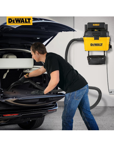 Aspiradora Húmeda Seca DEWALT DXV06G 6 Galones 5 HP Montada en Pared