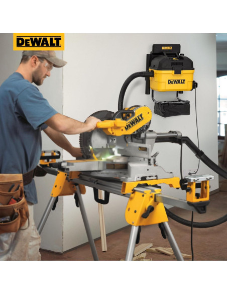 Aspiradora Húmeda Seca DEWALT DXV06G 6 Galones 5 HP Montada en Pared