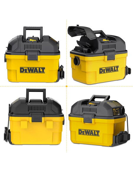 Aspiradora Húmeda Seca DEWALT DXV06G 6 Galones 5 HP Montada en Pared