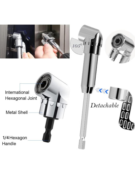 Juego de Brocas Flexibles YENJO 26 Piezas Adaptadores