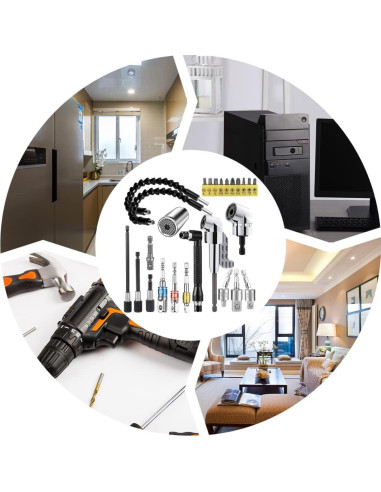 Juego de Brocas Flexibles YENJO 26 Piezas Adaptadores