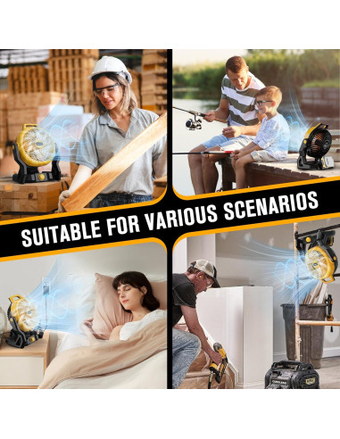 Ventilador Portátil HEINPRO 20V Max 650 CFM Bajo Ruido