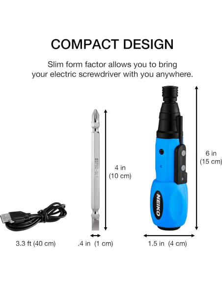 Destornillador Eléctrico Inalámbrico NEIKO 10577A 3.6V