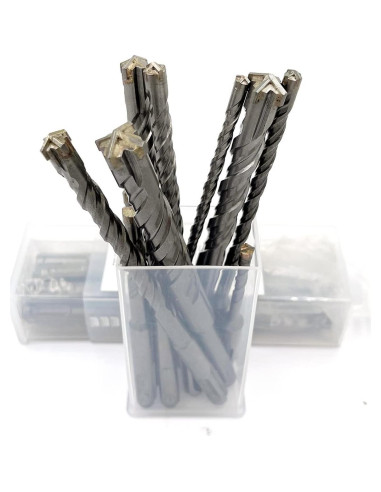 Juego de 10 Brocas SDS-Plus JFOGO para Concreto y Ladrillo