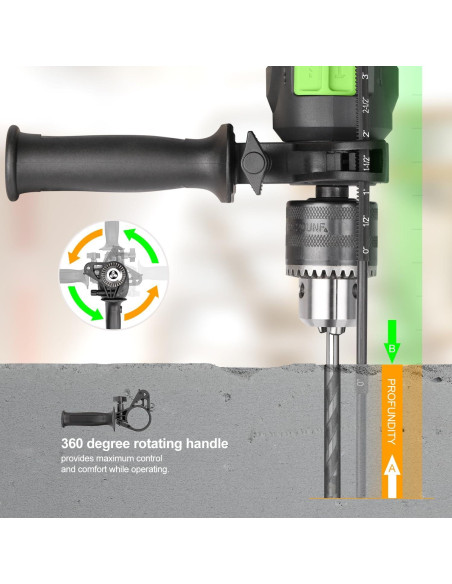 Taladro de Percusión GALAX PRO 4.5A 3000RPM 12 Velocidades Taladro de Percusión GALAX PRO 4.5A 3000RPM 12 Velocidades