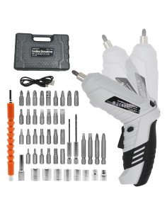 Destornillador Inalámbrico MQFORU 3.6V 47 en 1 con Luz LED