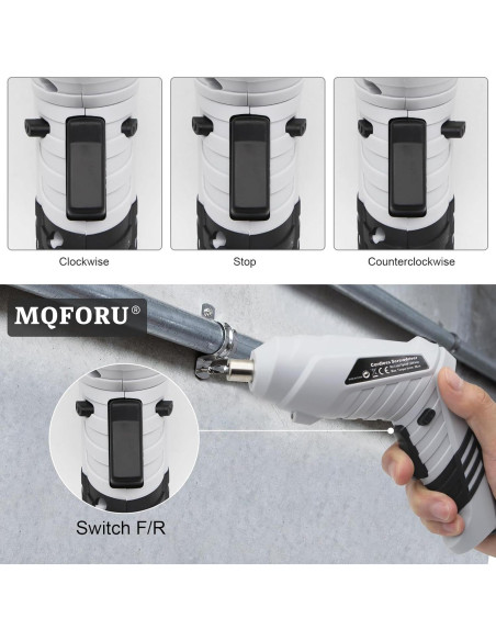 Destornillador Inalámbrico MQFORU 3.6V 47 en 1 con Luz LED
