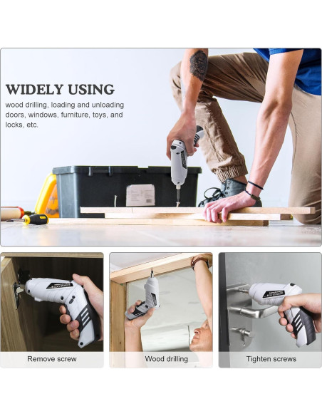 Destornillador Inalámbrico MQFORU 3.6V 47 en 1 con Luz LED