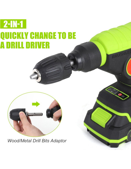 Taladro Rotativo Sin Cable FASTPRO 20V 1.68kg 2 Modos