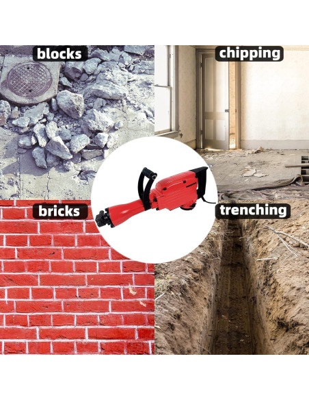 Martillo Demoledor Eléctrico JACKCHEN JC-65 2200W 13.61kg
