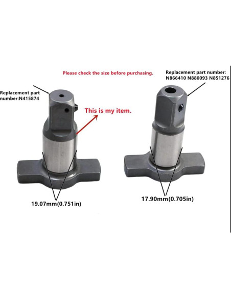 Yunque Compatible Palart N415874 para Llave de Impacto