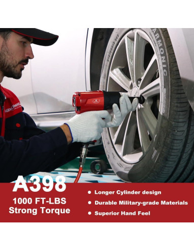 Llave de Impacto Neumática AEROPRO A398 1/2" 1000 Nm