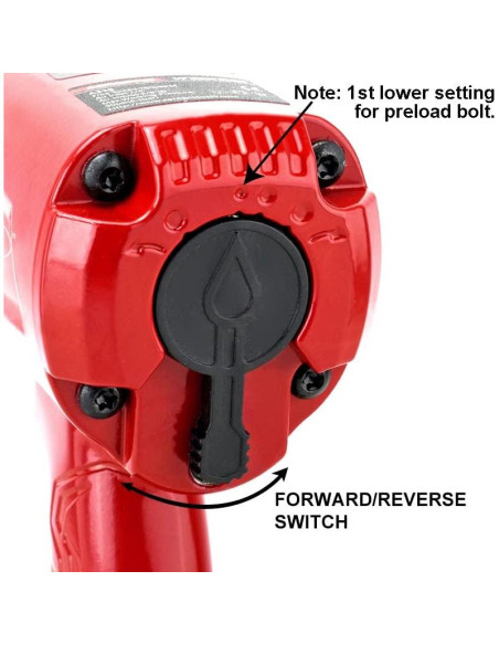 Llave de Impacto Neumática AEROPRO A398 1/2" 1000 Nm