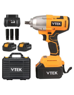 Llave de impacto VTEK 1/2" inalámbrica 700N.m 2 baterías