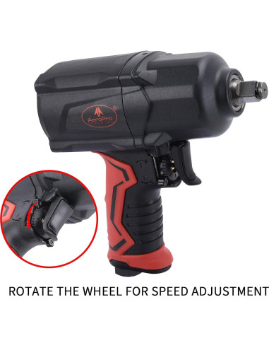 Llave de Impacto Neumática AEROPRO A301 1/2" 1200 Nm 7000 RPM