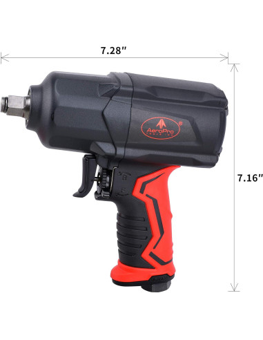 Llave de Impacto Neumática AEROPRO A301 1/2" 1200 Nm 7000 RPM