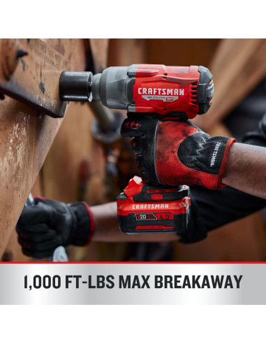 Llave de Impacto Inalámbrica CRAFTSMAN V20 1/2" 948 Nm Torque