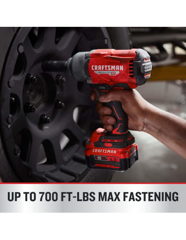 Llave de Impacto Inalámbrica CRAFTSMAN V20 1/2" 948 Nm Torque