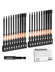 Juego de Brocas Allen 20pcs Nicofie Metrico y SAE 10cm