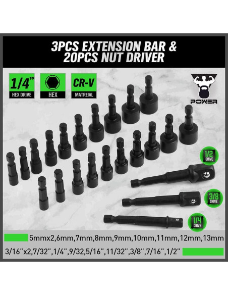 Juego de Puntas de Destornillador SWANLAKE 232PCS Acero CR-V