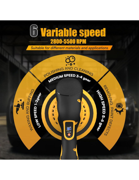 Pulidora Inalámbrica Dewalt 20V 6" Sin Batería - 14 Accesorios