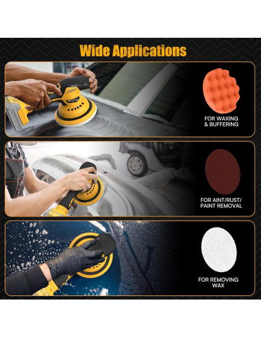 Pulidora Inalámbrica Dewalt 20V 6" Sin Batería - 14 Accesorios