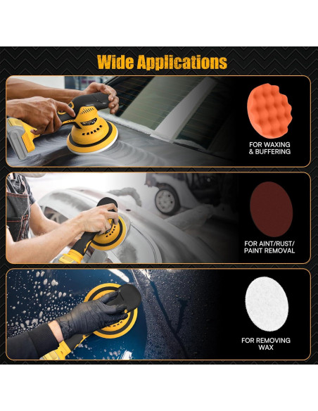 Pulidora Inalámbrica Dewalt 20V 6" Sin Batería - 14 Accesorios