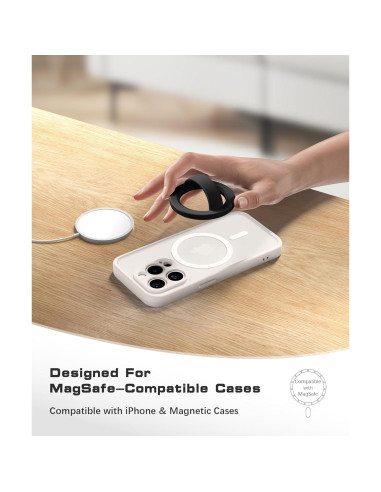 Agarrador Magnético SuydanBox para iPhone 15/14/13/12 Negro