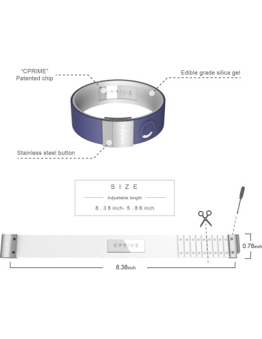 Pulsera Deportiva cPRIME NEO Broadline Azul 21.34 cm Ajustable