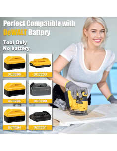 Lijadora Orbital KUWZTY 20V Sin Cable con Motor Sin Escobillas 2