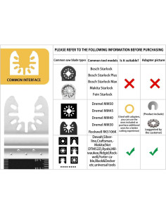 Cuchillas Oscilantes Bi-Metal LEILUO 50 Pcs Accesorios 2